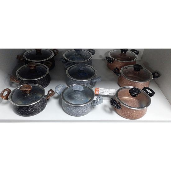 Снимка на Комплект тенджери с гранитно покритие 3 бр. SN202 MENZIR