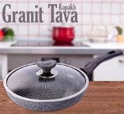 Снимка на Тиган с гранитно покритие и стъклен капак 26 см SN086 MENZIR