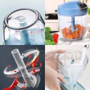 Снимка на Ръчен чопър с въже и 3 ножа 500 мл