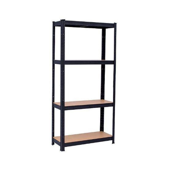 Снимка на Метален стелаж 4x175 кг черен DeHome Popular