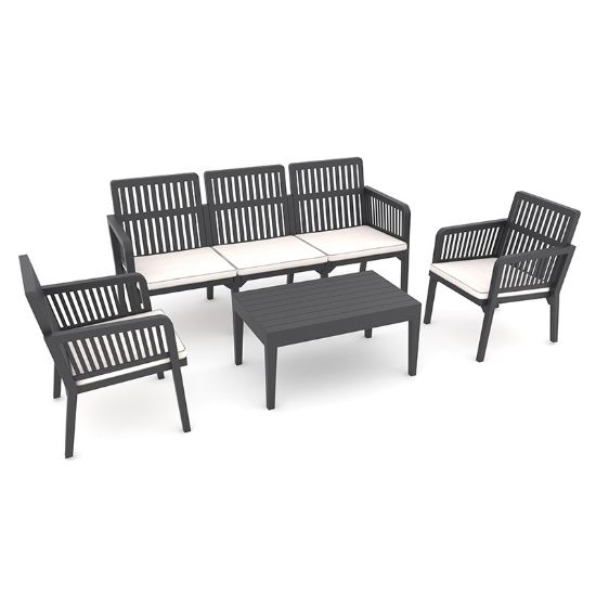 Снимка на Градински комплект 4 части Lizbon Lounge Set антрацит RAINBOW