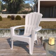 Снимка на Стол с подлакътници Adirondak бял RAINBOW