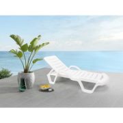Снимка на Шезлонг с подлакътници Lara Sun бял RAINBOW