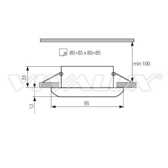 Снимка на Луна квадратна мат/хром 12V VIVALUX