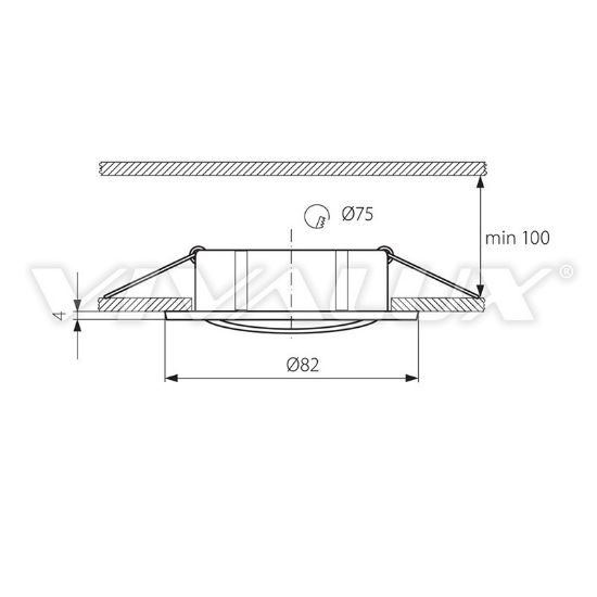 Снимка на Луна за вграждане 12 V Матиран хром VIVALUX