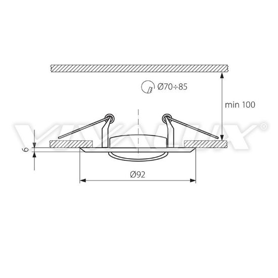 Снимка на Луна за вграждане 12 V Перлено сиво/злато VIVALUX