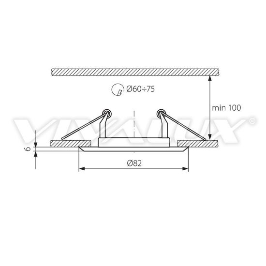 Снимка на Луна за вграждане 12 V Матирано злато/никел VIVALUX