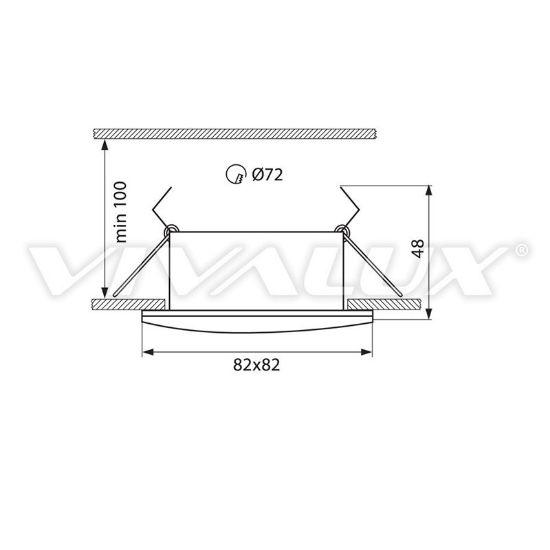 Снимка на Луна квадратна мат 12V VIVALUX