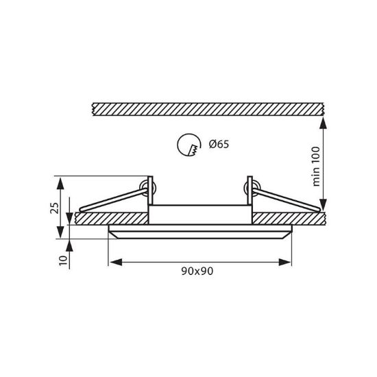Снимка на Луна квадратна черна 12V VIVALUX