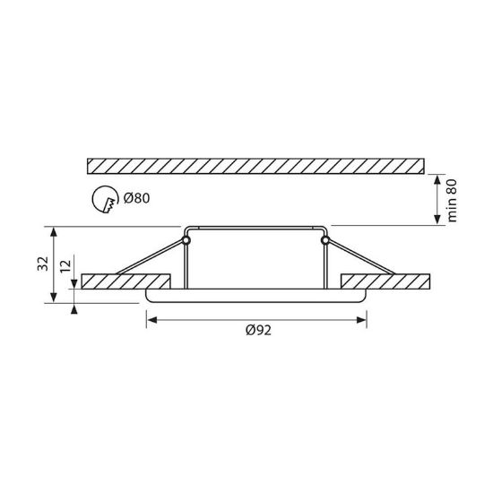 Снимка на Влагозащитена луна EDI SL110 хром VIVALUX
