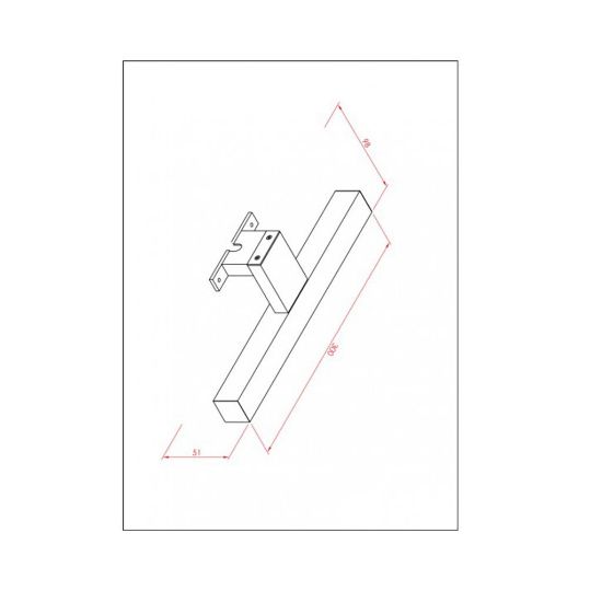 Снимка на LED осветително тяло за баня  30х9.8х5см хром INTER CERAMIC