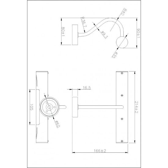 Снимка на LED осветително тяло за баня 21,5х16.6х9 см хром INTER CERAMIC