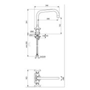 Снимка на Стоящ смесител за кухня Trinity Vidima