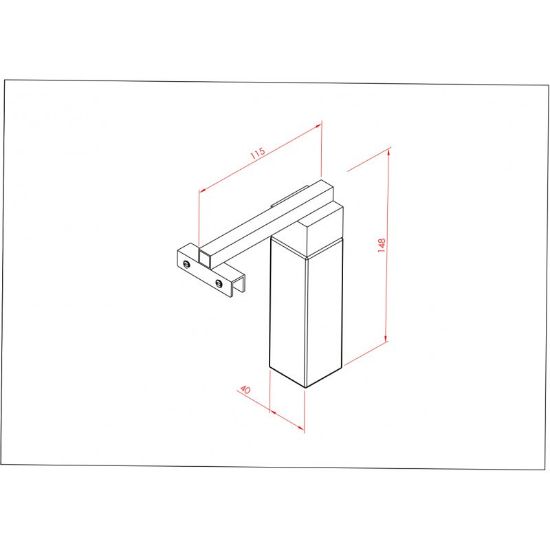 Снимка на LED осветително тяло за баня 14,8х11,5х4 см хром INTER CERAMIC
