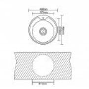 Снимка на Кухненска мивка алпака 18х49х49см INTER CERAMIC