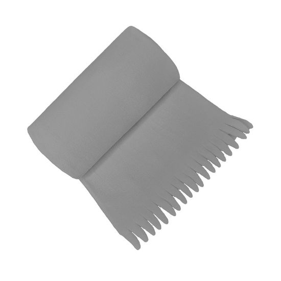 Снимка на Поларено одеяло с ресни 100x150 см сиво