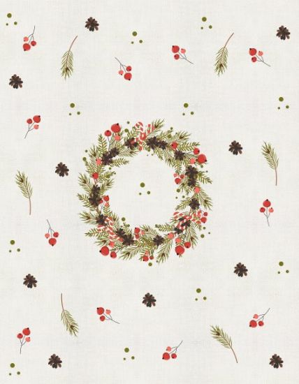 Снимка на Коледна покривка за маса 100х150 см бяла