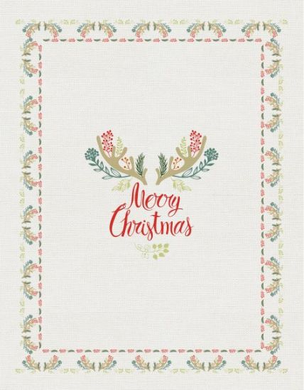 Снимка на Коледна покривка за маса 100х150 - весела коледа