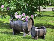 Снимка на Кашпа буре Салса 71x56x69 см кафяво-медна ROTO