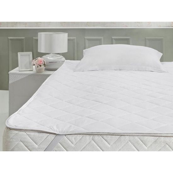 Снимка на Протектор за матрак 90x200 см 100% памук бял ZAMBAK