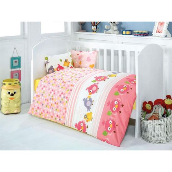 Снимка на Спален комплект за бебе 4 части 100% памук Пиленца ZAMBAK