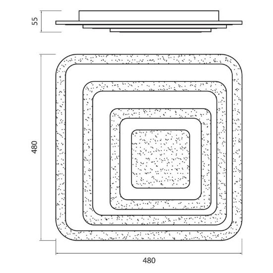 Снимка на LED плафон Cezar с дистанционно 82 W VIVALUX