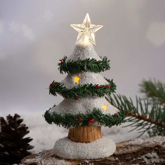 Снимка на Декоративна светеща елха 16 см