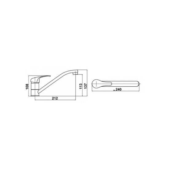 Снимка на Стоящ смесител за кухня Crystal FORMA VITA