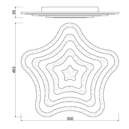 Снимка на LED плафон Lumi с дистанционно 68 W VIVALUX