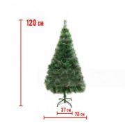Снимка на Коледна зелена елха с бели връхчета 120 см
