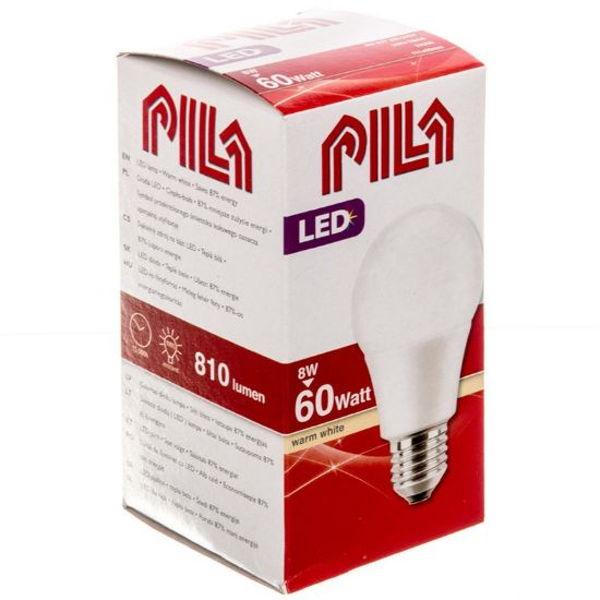 Снимка на LED крушка E27 8 W (60 W) 2700K PILA