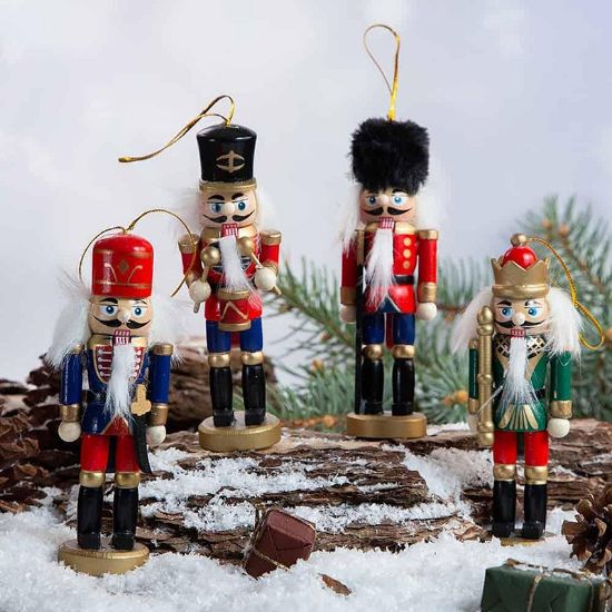 Снимка на Коледни декоративни войници 12.5 см к-кт 4 бр.