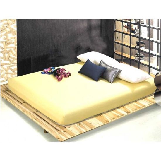 Снимка на Чаршаф с ластик 90x200x20 см ранфорс екрю RAKLA