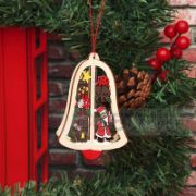 Снимка на Коледна дървена 3D играчка за закачане