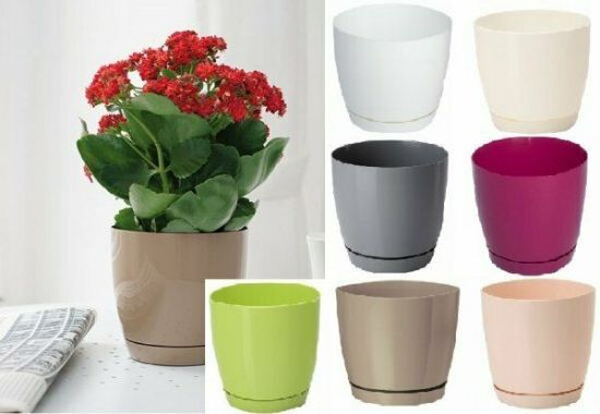 Снимка на Саксия с клик-подложка Toscana Ф22 см резеда