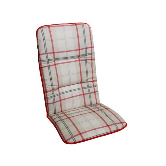 Снимка на Двойна възглавница за стол бежово каре 115х50 см MULTIALTA