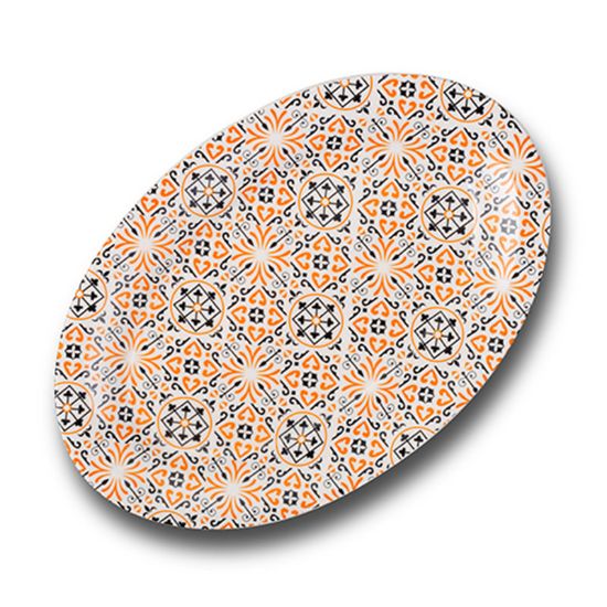 Снимка на Плато за сервиране Maiolica orange 35 см NAVA