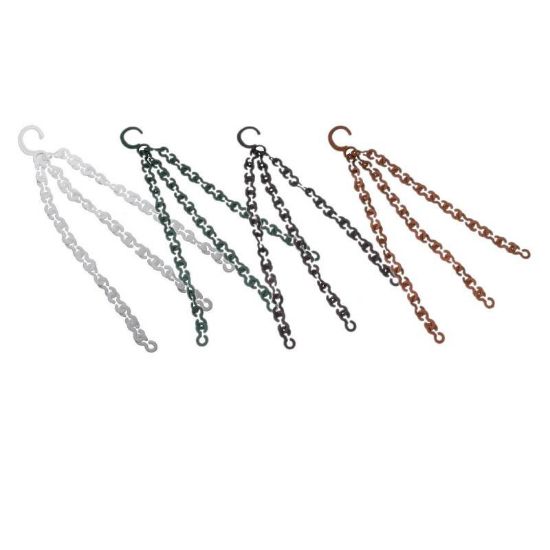 Снимка на Троен голям синджир за висяща саксия бял