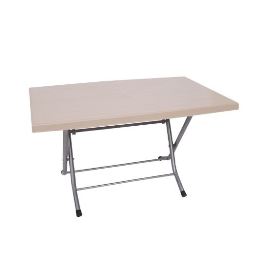Снимка на Сгъваемa маса с метални крака 70x120 см капучино MEVSIM