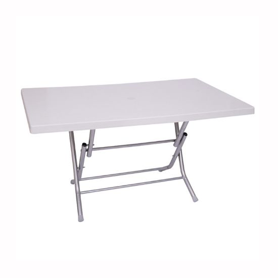 Снимка на Сгъваемa маса с метални крака 70x120 см бяла MEVSIM