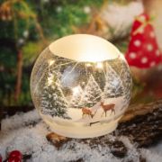 Снимка на Светеща коледна топка Зимна картина