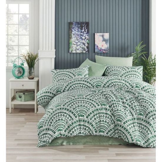 Снимка на Двоен спален комплект 4 части Зелени мотиви ANATOLIA TEX