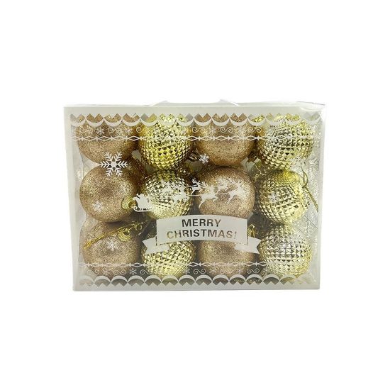 Снимка на Топки за елха Ø6 см златни 24 бр.