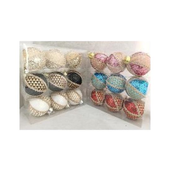 Снимка на Коледни топки за елха Ø8 см 3 бр.