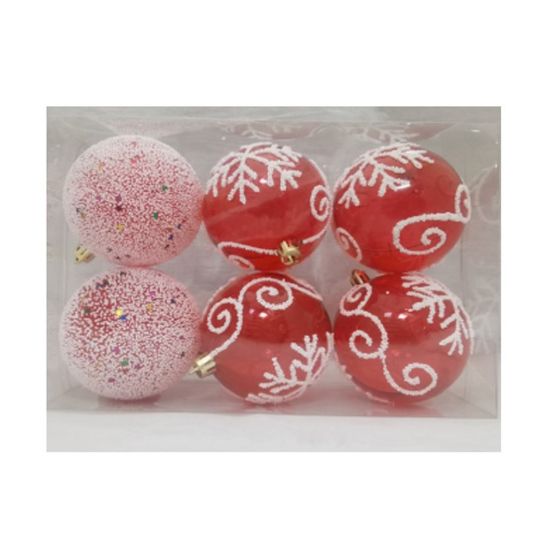 Снимка на Топки с окраски за елха Ø8 см микс 6 бр.