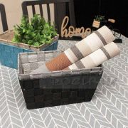 Снимка на Правоъгълен плетен панер за съхранение