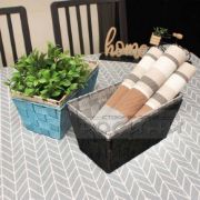 Снимка на Правоъгълен плетен панер за съхранение