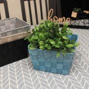 Снимка на Квадратен плетен панер за съхранение