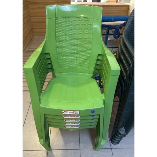 Снимка на Градински стол PVC зелен Milano MEVSIM