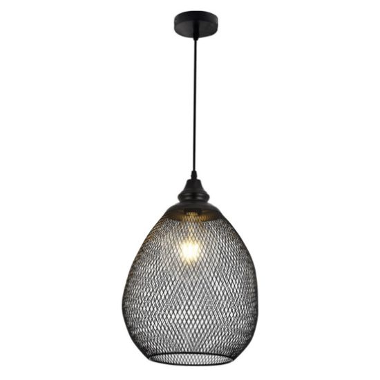 Снимка на Oсветително тяло 1xE27 31x31x43 см Черна мрежа GAUSS